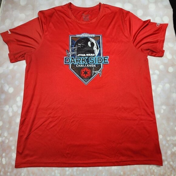 Champion Double Dry Red Run Disney Star Wars Darkside Challenge 2016, Men's XL - Picture 2 of 10